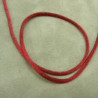 LOT DE 3 METRES RUBAN QUEUE DE RAT ROUGE  LEGEREMENT SATINE 2.5 mm