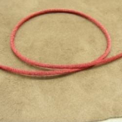 LOT DE 3 METRES RUBAN QUEUE DE RAT ROUGE  LEGEREMENT SATINE 2.5 mm