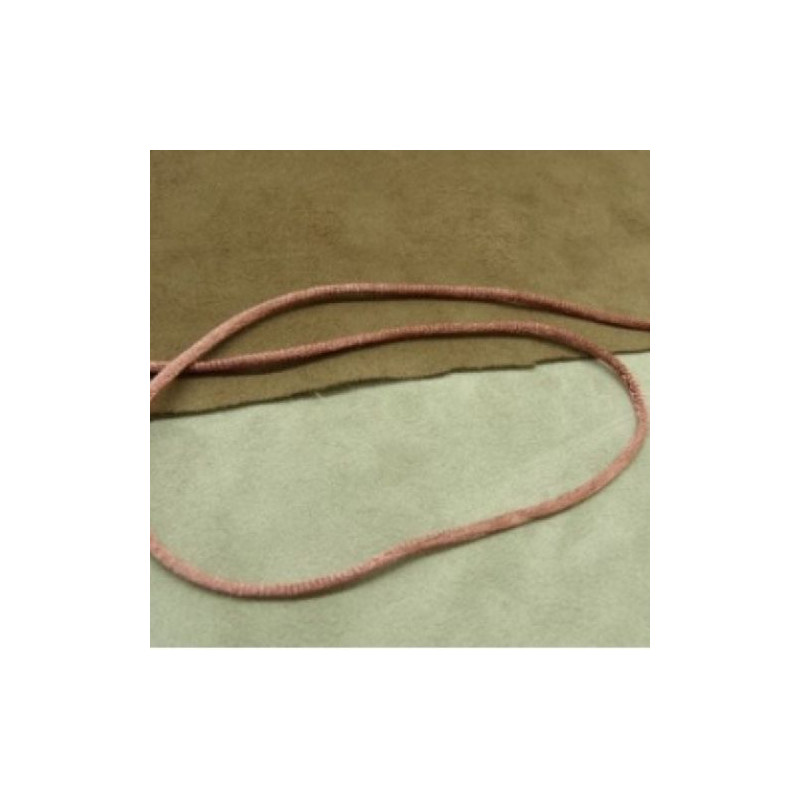LOT DE 3 METRES RUBAN QUEUE DE RAT BRIQUE LEGEREMENT SATINE 2.5 mm