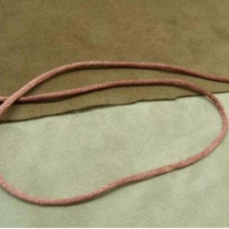 LOT DE 3 METRES RUBAN QUEUE DE RAT BRIQUE LEGEREMENT SATINE 2.5 mm