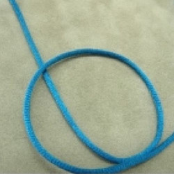 LOT DE 3 METRES RUBAN QUEUE DE RAT BLEU ROI  LEGEREMENT SATINE 2.5 mm