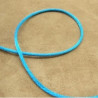 LOT DE 3 METRES RUBAN QUEUE DE RAT BLEU ROI  LEGEREMENT SATINE 2.5 mm