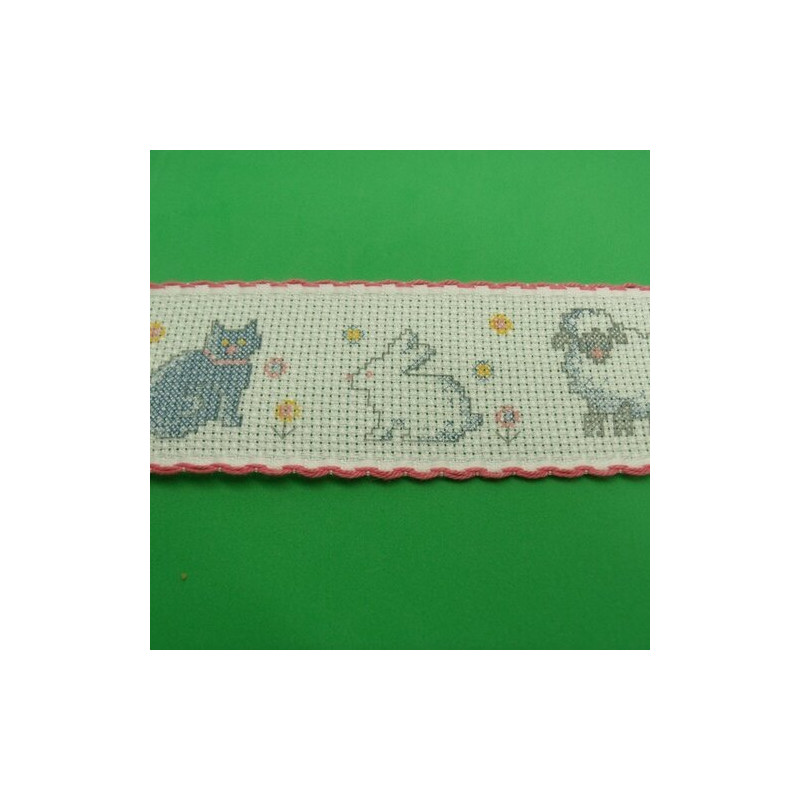 ruban à  broder motif animaux 50 mm