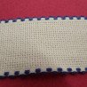 ruban à broder bleu roi et blanc 45 mm