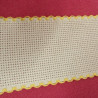 ruban à broder jaune et blanc 50 mm