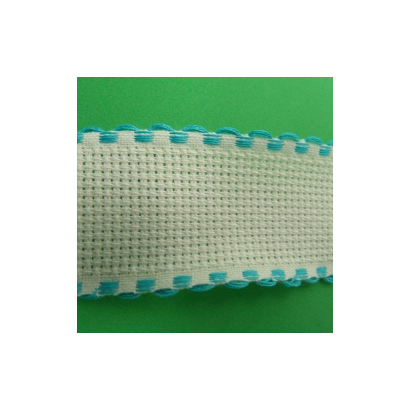 ruban à broder turquoise 30 mm