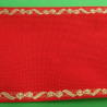 Ruban à broder rouge et or – textile décoratif 11,5 cm – lurex brillant