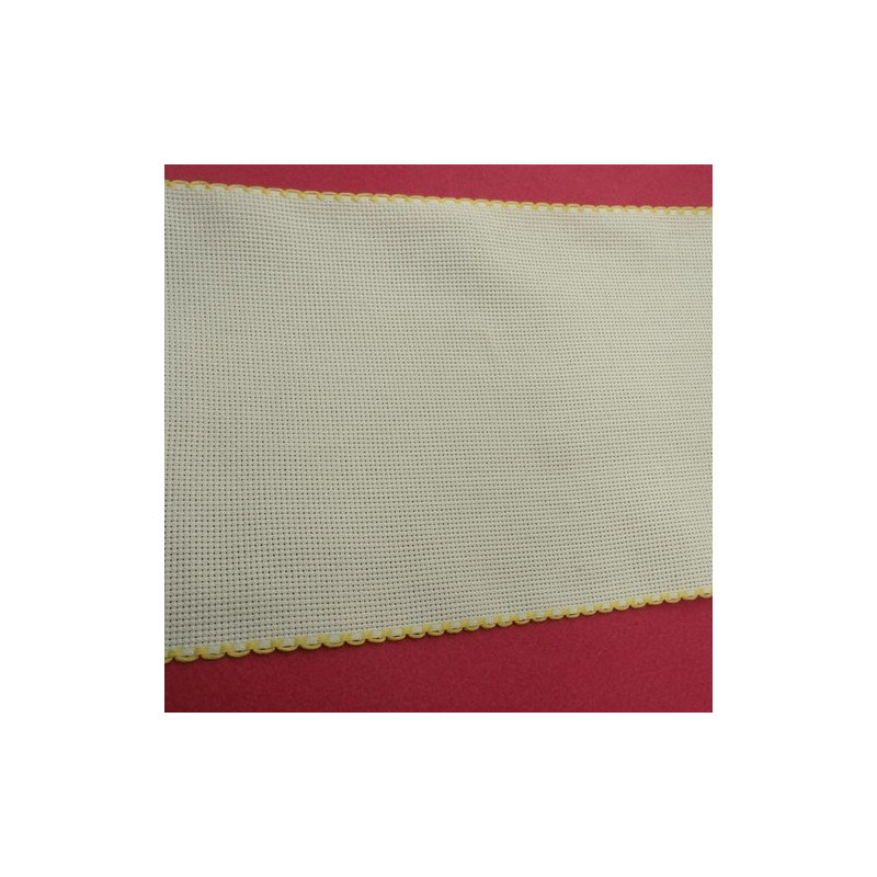 ruban à broder blanc et jaune 10 cm