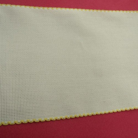 ruban à broder blanc et jaune 10 cm