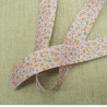 BIAIS LIBERTY A FLEURS coton ou polyester parme 25 mm