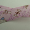 Ruban biais coton  enfant parme motif chouette 25 mm