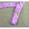 Ruban biais coton  enfant parme motif chouette 25 mm