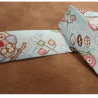 Ruban biais enfants coton motif bleu hibou 25 mm