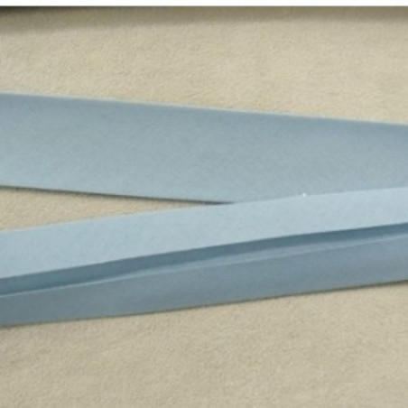 LOT DE 5 METRES RUBAN BIAIS- 20 mm INTERIEUR /10 - 10 mm- COTON-BLEU CIEL