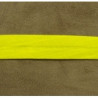 LOT DE 5 METRES  RUBAN BIAIS- 20 mm INTERIEUR /10 - 10 mm- COTON -JAUNE,
