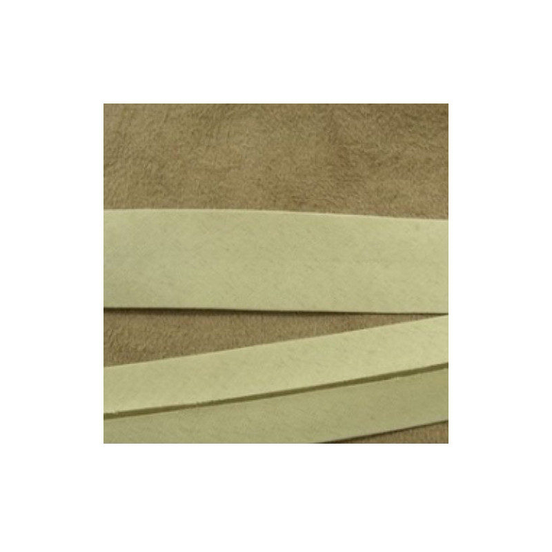 LOT DE 5 METRES RUBAN  BIAIS- 20 mm INTERIEUR /10 - 10 mm- COTON -VERT KAKI