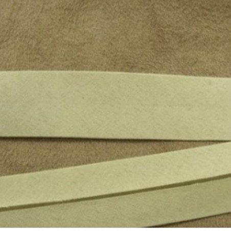 LOT DE 5 METRES RUBAN BIAIS- 20 mm INTERIEUR /10 - 10 mm- COTON -VERT KAKI