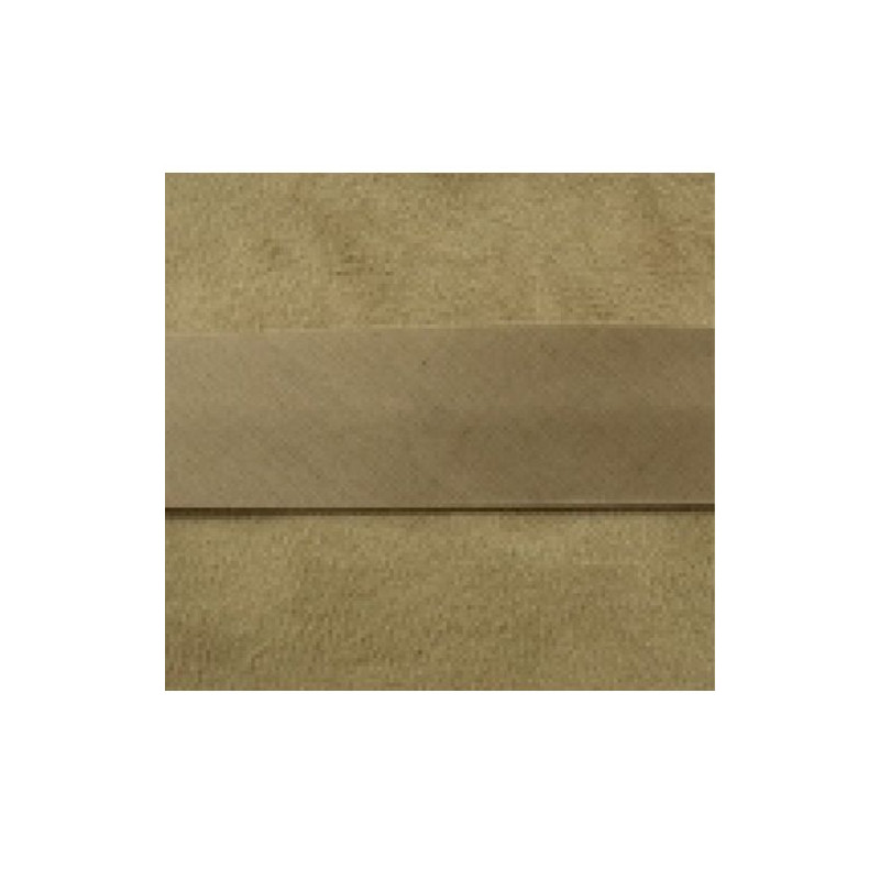 LOT DE 5 METRES RUBAN BIAIS- 20 mm INTERIEUR /10 - 10 mm- COTON - MARRON BEIGE