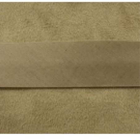LOT DE 5 METRES RUBAN BIAIS- 20 mm INTERIEUR /10 - 10 mm- COTON - MARRON BEIGE