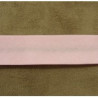 LOT DE 5 METRES RUBAN BIAIS- 20 mm INTERIEUR /10 - 10 mm- COTON - ROSE PALE