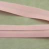LOT DE 5 METRES RUBAN BIAIS- 20 mm INTERIEUR /10 - 10 mm- COTON - ROSE PALE