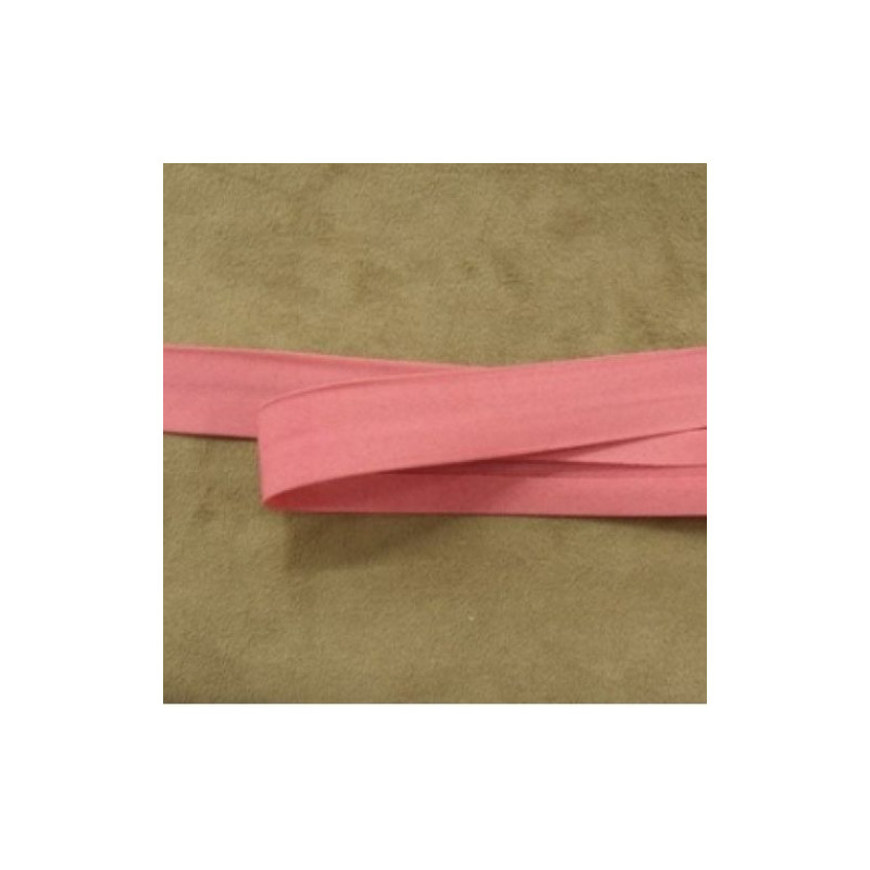 LOT DE 5 METRES RUBAN BIAIS- 20 mm INTERIEUR /10 - 10 mm- COTON - ROSE FUCHSIA