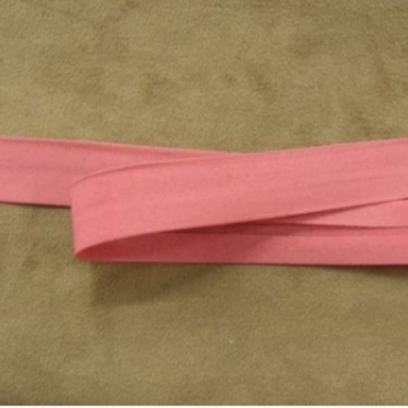 LOT DE 5 METRES RUBAN BIAIS- 20 mm INTERIEUR /10 - 10 mm- COTON - ROSE FUCHSIA