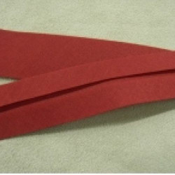 LOT DE 5 METRES RUBAN BIAIS- 20 mm INTERIEUR /10 - 10 mm- COTON - FRAMBOISE