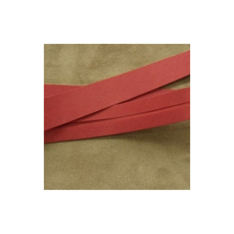 LOT DE 5 METRES RUBAN BIAIS- 20 mm INTERIEUR /10 - 10 mm- COTON - FRAMBOISE