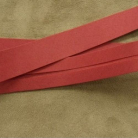 LOT DE 5 METRES RUBAN BIAIS- 20 mm INTERIEUR /10 - 10 mm- COTON - FRAMBOISE