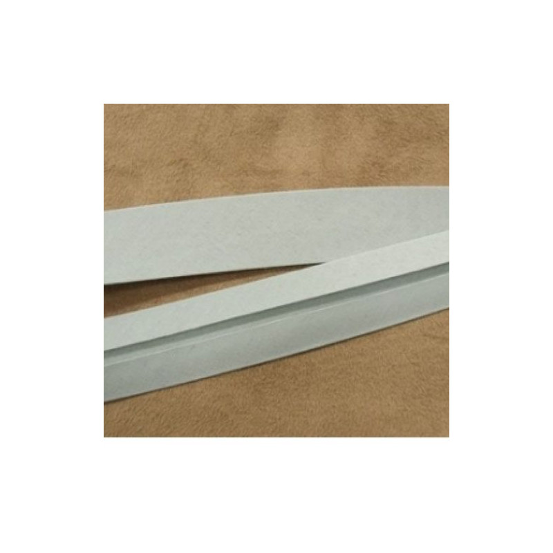 LOT DE 5 METRES RUBAN BIAIS- 20 mm INTERIEUR /10 - 10 mm- COTON- GRIS CLAIR