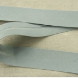 LOT DE 5 METRES RUBAN BIAIS- 20 mm INTERIEUR /10 - 10 mm- COTON- GRIS CLAIR