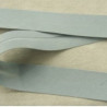 LOT DE 5 METRES RUBAN BIAIS- 20 mm INTERIEUR /10 - 10 mm- COTON- GRIS CLAIR