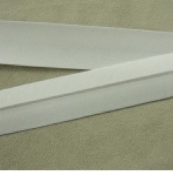LOT DE 5 METRES RUBAN BIAIS  - 20 mm /INTERIEUR 10/10 mm- COTON-BLANC