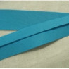 LO DE 5 METRES RUBAN BIAIS- 20 mm INTERIEUR /10 - 10 mm- COTON  BLEU TURQUOISE