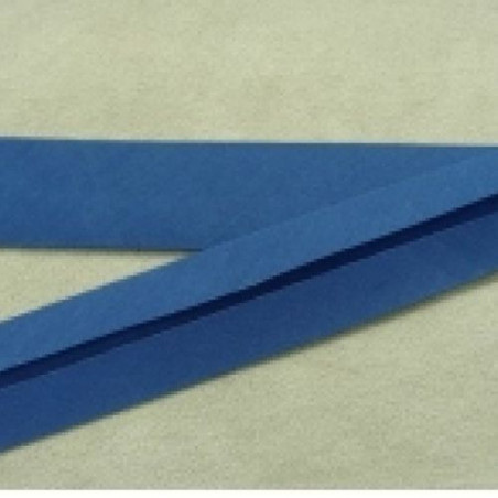 LOT DE 5 METRES RUBAN BIAIS- 20 mm INTERIEUR /10 - 10 mm- COTON BLEU ROI