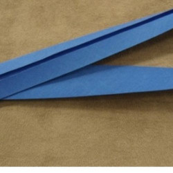 LOT DE 5 METRES RUBAN BIAIS- 20 mm INTERIEUR /10 - 10 mm- COTON  BLEU ROI
