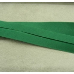 LOT DE 5 METRES RUBAN BIAIS- 20 mm INTERIEUR /10 - 10 mm- COTON-VERT GAZON