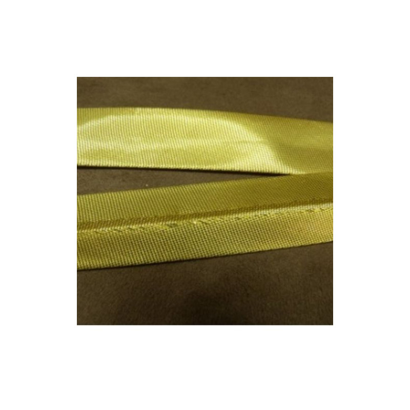 RUBAN BIAIS- 20 mm INTERIEUR /10 - 10 mm- POLYESTER -OR