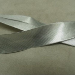 RUBAN BIAIS- 20 mm INTERIEUR /10 - 10 mm- POLYESTER - ARGENT
