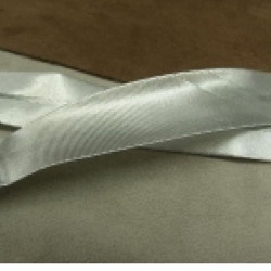 RUBAN BIAIS- 20 mm INTERIEUR /10 - 10 mm- POLYESTER - ARGENT