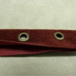 RUBAN BIAIS ŒILLET DAIM  BORDEAUX 25 mm