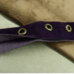 RUBAN BIAIS ŒILLET DAIM VIOLET 25 mm
