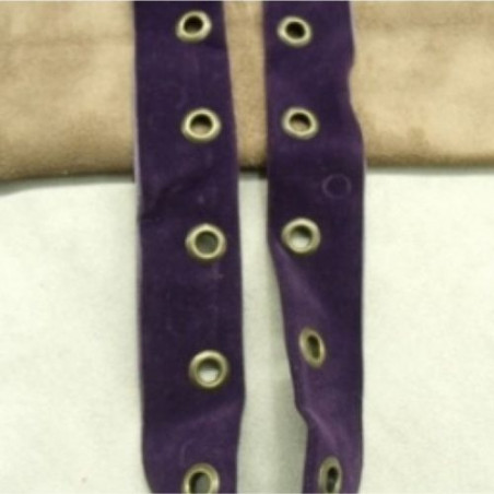 RUBAN BIAIS ŒILLET DAIM VIOLET 25 mm