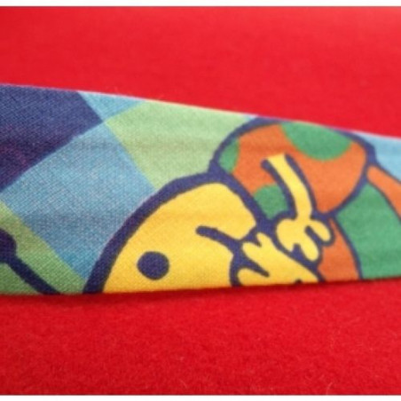 ruban biais coton multicolore replié 30 mm