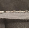 ruban passepoil perlé monté sur base coton perle grain de riz blanc cassé 10 mm