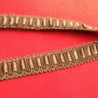 Ruban fantaisie entrelacé de satin marron,20 mm