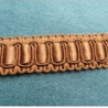 Ruban fantaisie entrelacé de satin marron,20 mm