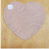 PETITE COUDIERE POLYESTER/ MOTIF COEUR LARGEUR 10 CM /HAUTEUR 10 CM