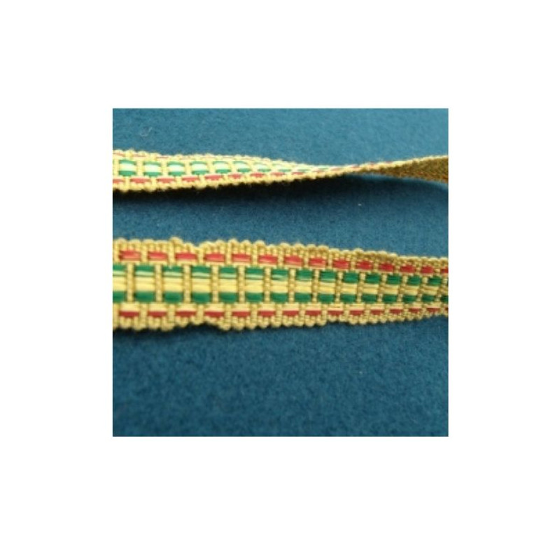 ruban ameublement multicolore et jaune 15 mm